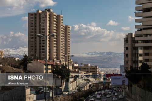 آسمان صاف تا قسمتی ابری تهران